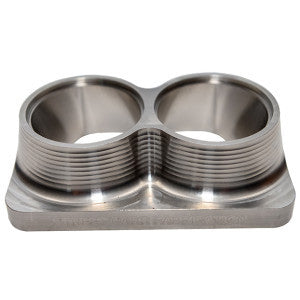 Street Carr Fabrication Stainless Billet Dual 2.25" Inlet T6 Flange